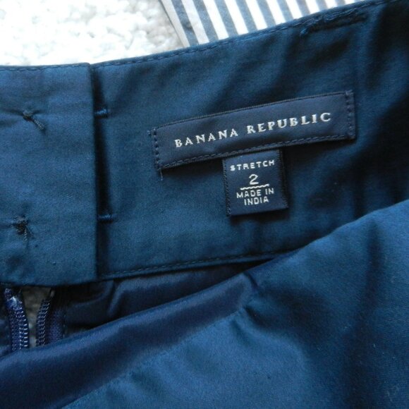 Banana Republic skirts navy Size 2, 4 /Kate Spade silk & cotton Blse Small - Picture 6 of 13